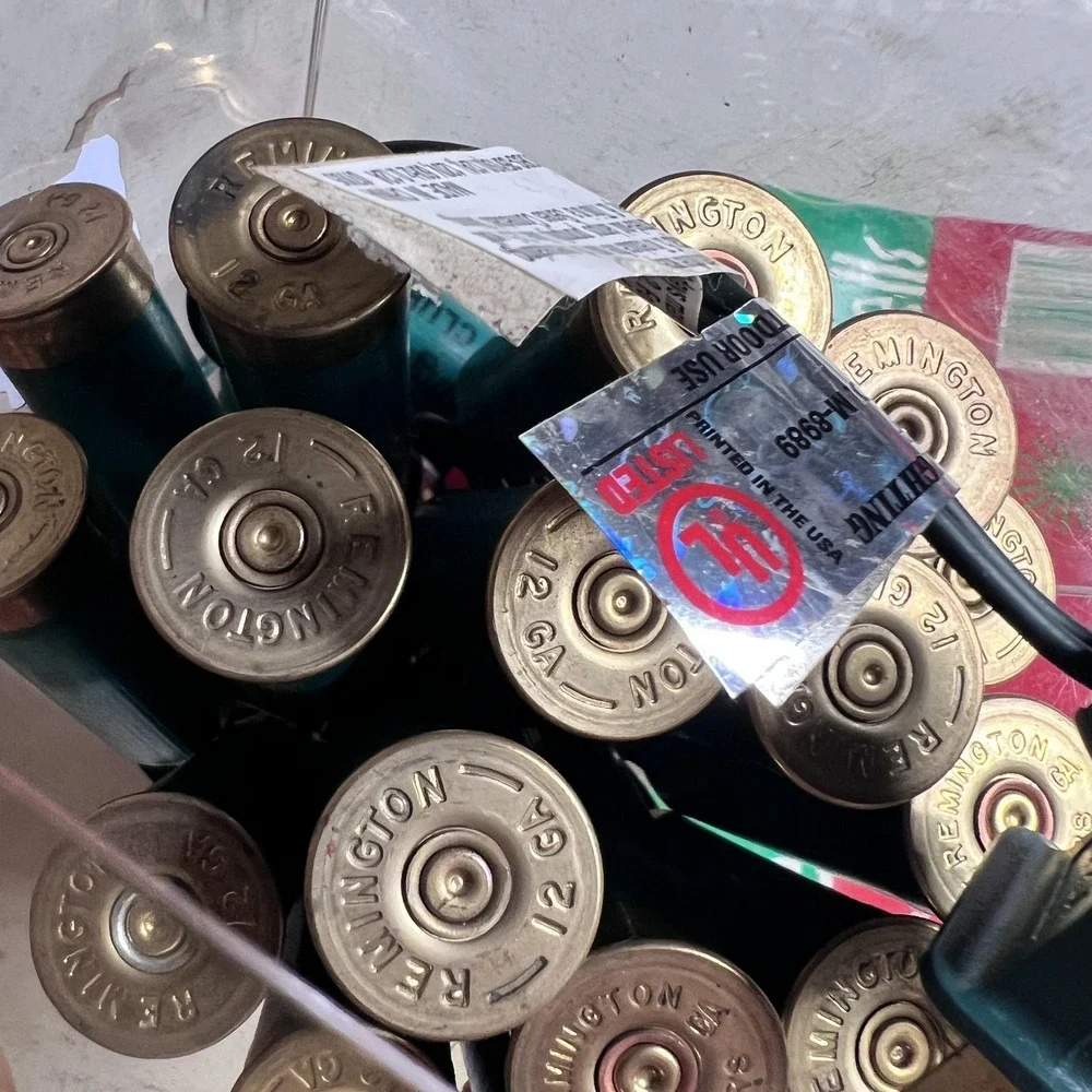 Keystone Jingle Bells Shotgun Shell Christmas Lights 12ft 35ct Red Green 1235